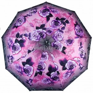 Стильный зонт с цветами Umbrellas полуавтомат арт.658-5